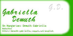 gabriella demuth business card